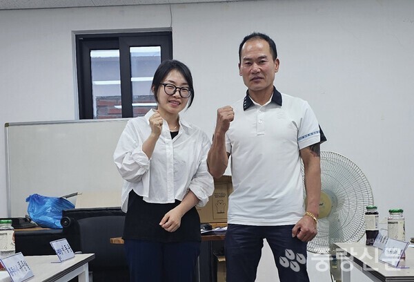 (좌) 김민아 중랑신문대표 (우) 조영태 상인회장