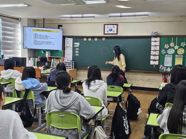 직업체험활동에 참여한 청소년들